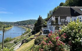 Sächsische Schweiz Ferienhaus mit Elbblick Sauna und Kamin