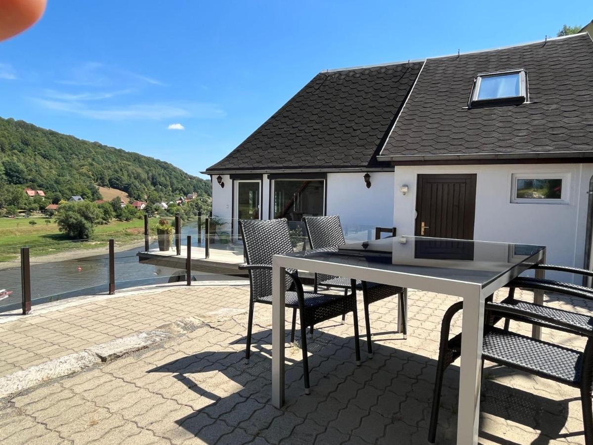Sächsische Schweiz Ferienhaus mit Elbblick Sauna und Kamin Königstein Exterior foto